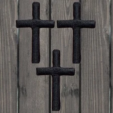 Mini Cross Embroidered Patch — 3-Pack — Iron On