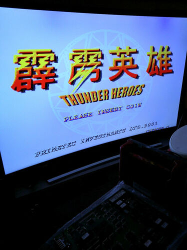 THUNDER HEROES - PCB Jamma Arcade Beat them up Clone Hack NO Gaia Crusaders  - Photo 1/3