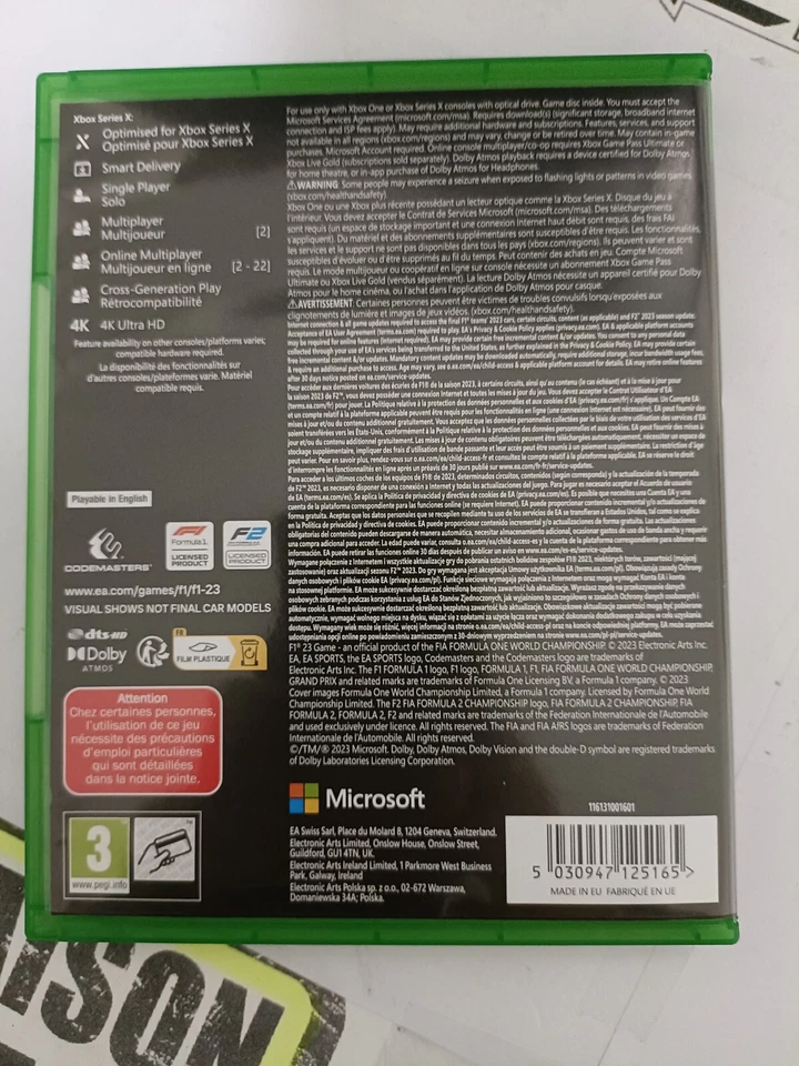 Microsoft Xbox One, Series X - F1 23 - Occasion, photo 2 sur 2