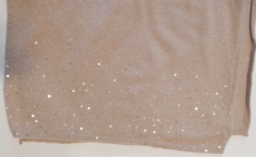 NWOT Ann Taylor Blush Pink Cashmere Scarf Sparkles Sequins Glittery Metallic HTF - Picture 2 of 6