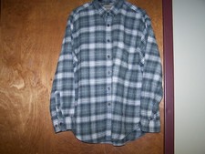 Men’s ST. JOHN’S BAY Red Black White Plaid Long-sleeve Button-down Shirt Large E