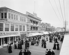 Early 1900's, Boardwalk, Atlantic City, NJ, Photo, New Picture Reproduction