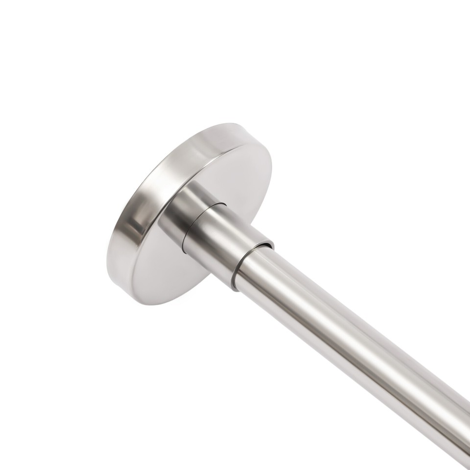 Corner Shower Curtain Rod Adjustable Stainless Steel Curved Shaped Rack