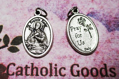 Saint St. Francis Xavier - Pray for Us on back - Ox Die Cast Italian 1'' Medal 