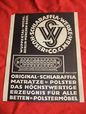  original Werbung Reklame Plakat Poster Prospekt Schlaraffia Matratzen Polster