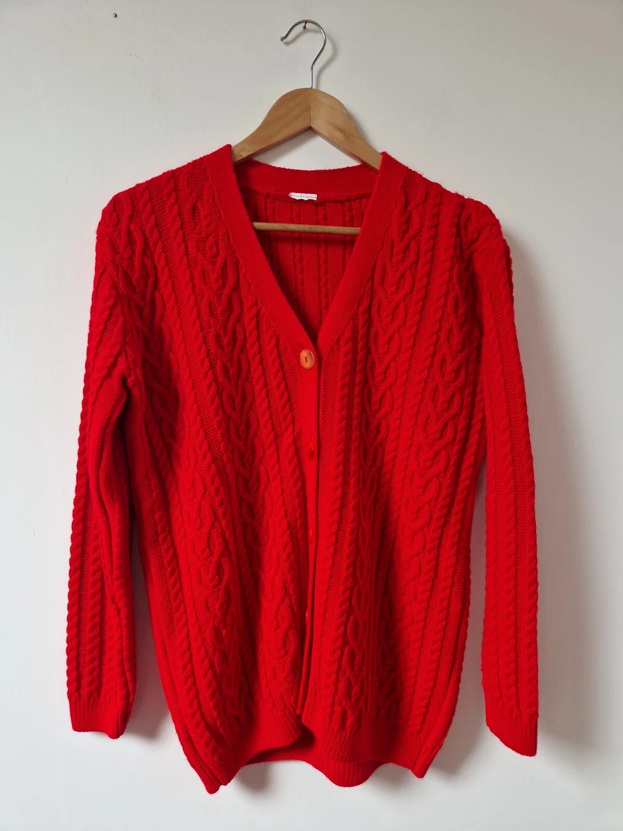 Red chunky deals cardigan