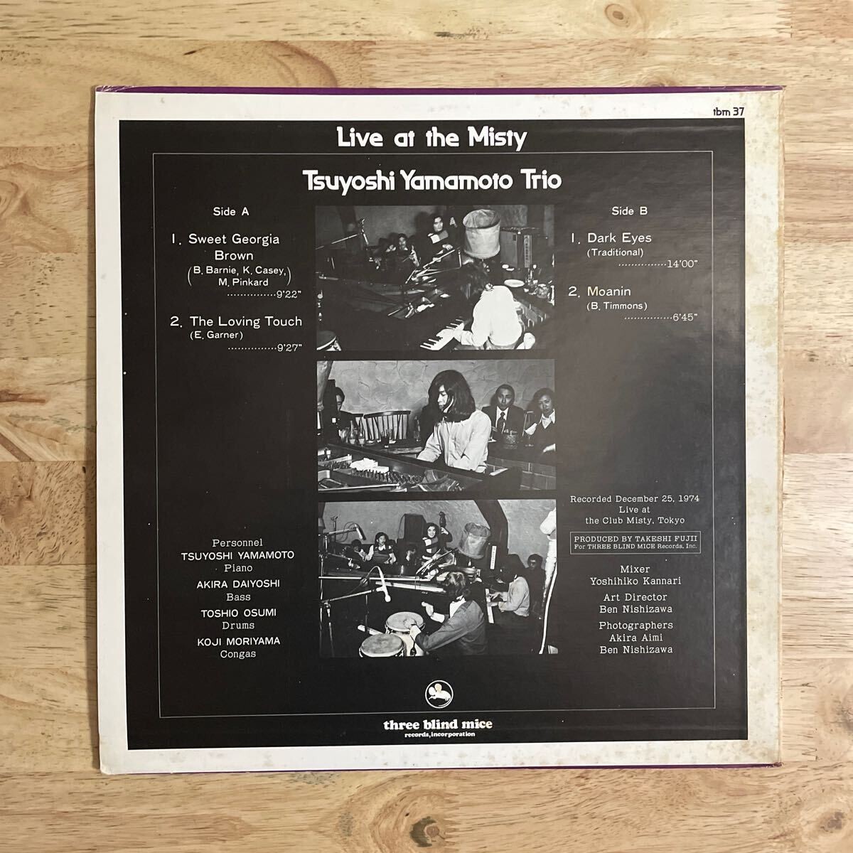 LP 山本剛 Live At The Misty TBM37 THREE BLIND MICE /00260 Tsuyoshi Yamamoto Trio Live At The Misty Three Blind Mice TBM-37
