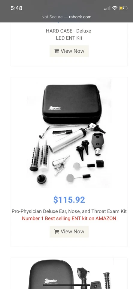 R.A Bock Medical Diagnostics: Oftalmoscopio Kit de examen de oído, nariz y garganta Foto 4 de 4