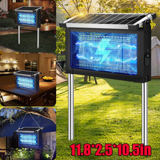 Solar Bug Zapper Outdoor Mosquito Zapper 4500V Waterproof Rechargeable Fly Trap