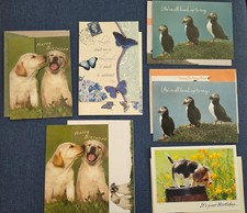 Lot of 6 Beautifully Designed Birthday Cards/Matching Envelopes New Loose