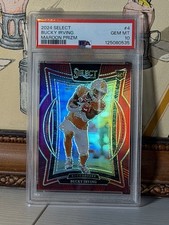 2024 Panini Select - Concourse Bucky Irving #4 RC Maroon Prizm /149 PSA 10