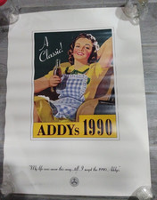1990 Coca Cola Double Sided poster 17" x 22 1/2"
