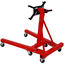 Premium Alloy Steel Red Folding Heavy Duty Engine Stand with 6 360° Swivel Caste