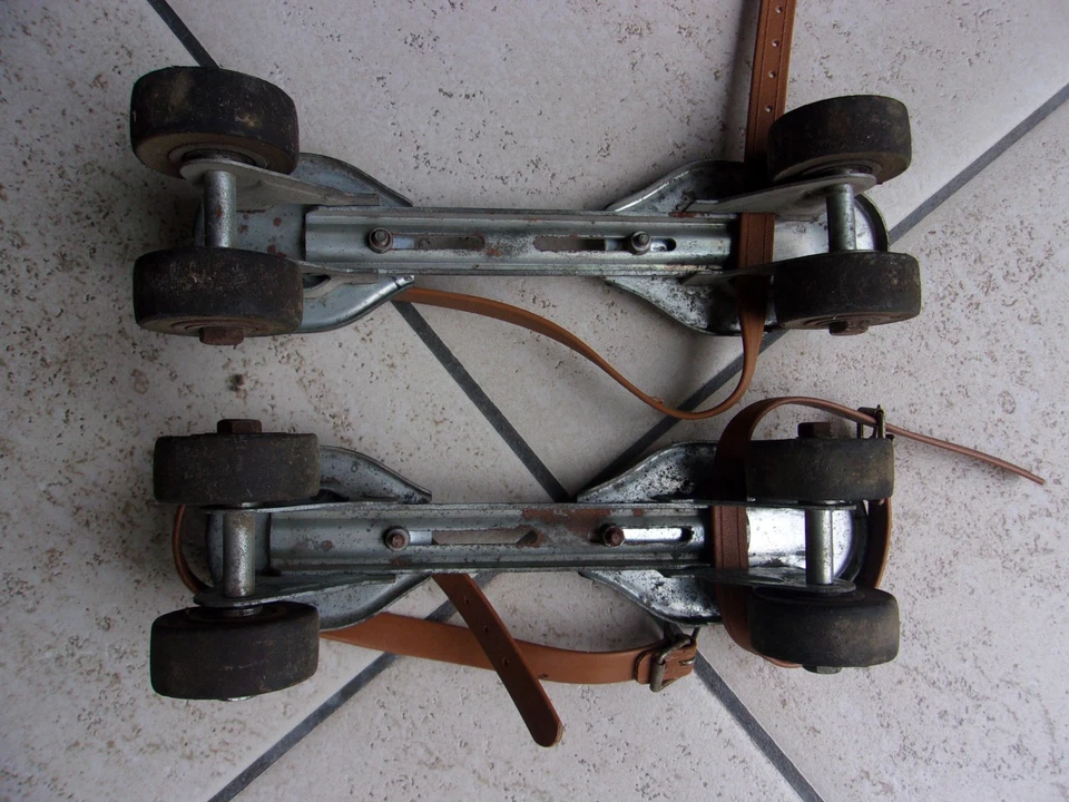 Paire De Patin A Roulette ancien Jack Réglable - Photo 3/4