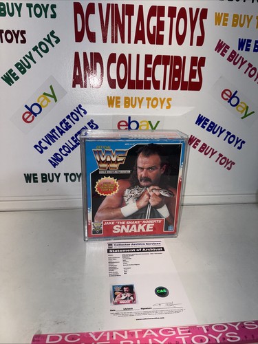 WWF Hasbro Wrestling superstars Jake the snake pet  Damien CAS Q70+ 🔥 - Afbeelding 1 van 12