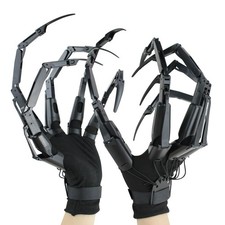 Articulated Fingers With Fingernail Extensions Gloves, Halloween Costume Prop