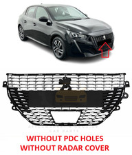 Neuf Pour PEUGEOT 208 2019-2023 Calandre Centrale Avant Noir/Chrome