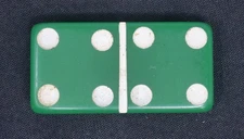 Vintage Green 4/4 Puremco No. 616 Standard Marblelike Dominoe Made In USA