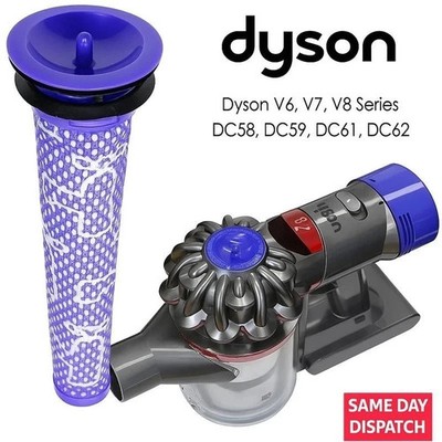 3 Stück für Dyson V6 V7 V8 DC58 DC59 waschbarer Vormotorfilter Tierstaubsauger UK