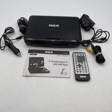 RCA 9" Portable DVD CD Player Swivel Display HDMI Output w/ Car Charger  Remote