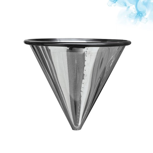 Filtro de café de goteo de acero inoxidable colador en forma de cono máquina de una sola taza - Imagen 9 de 11