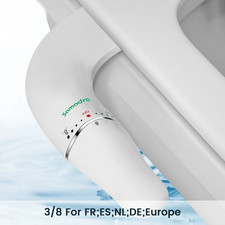 Ultra Slim Bidet Attachment for Toilet Seat - Dual Nozzle, Adjustable Water Pres