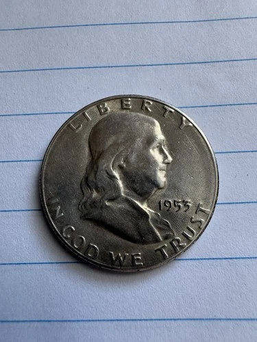 1953-S Franklin Half Dollar Good shape San Francisco 90% Silver