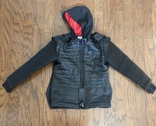 Star Wars Jacket Youth Medium 9-10 Black Red Hooded Kylo Ren Disney Store Costum