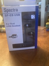 Spectra SP-EB USB Transcription In ear Headset with in line volume control