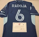 Sporting KC NEMANJA RADOJA Signed Match Game Used Soccer Jersey 2024 Season BLUE