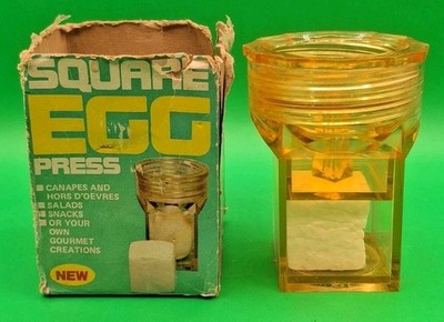 Vintage 1977 Egg Cuber Square Egg Novelty Kitchen Gadget with Box