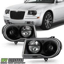 Black For 2005-2010 Chrysler 300C Projector Headlights Headlamps