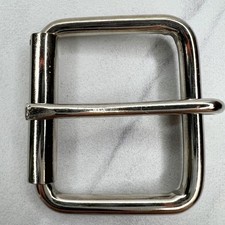 Silver Tone Simple Basic Roller Belt Buckle