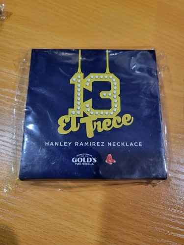 El Trece Hanley Ramirez Red Sox Necklace Promotion CIB With Box Rare Sp Ssp - Picture 3 of 6
