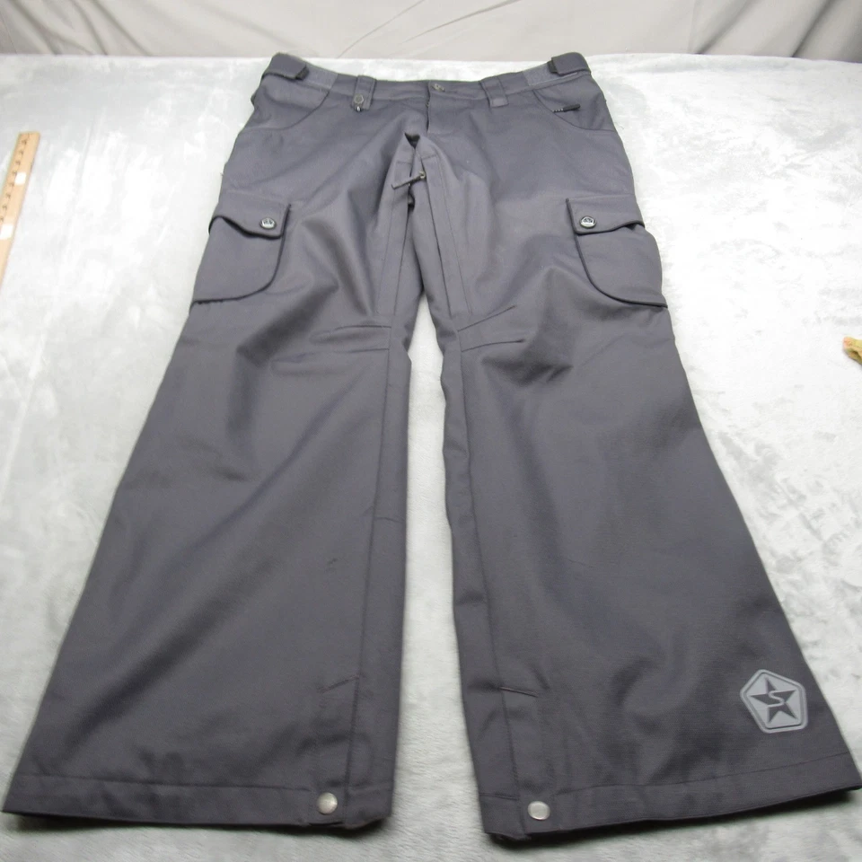 Pantalones de nieve Sessions Alternative para mujer grandes grises impermeables Recco cargo 36x32 Foto 2 de 4