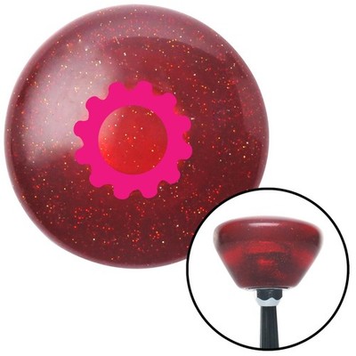 Pink Solid Gear Red Retro Metal Flake Shift Knob w/ M16x1.5 Insert Shifter Auto