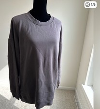 Women  s Aerie Light Brown Cozy Crew Neck Sweatshirt Size XL