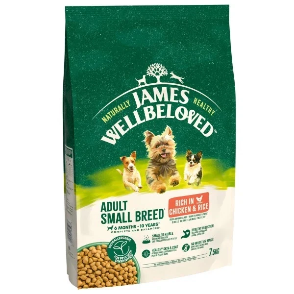 7.5K JAMES WELLBELOVED ADULT SMALL BREED CHICKEN DOG FOOD DATED *MARCH 2026*
Opens in a new window o