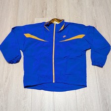 Vintage 90s Nike Track Jacket Mens L Blue Gold Excellent Windbreaker White Label