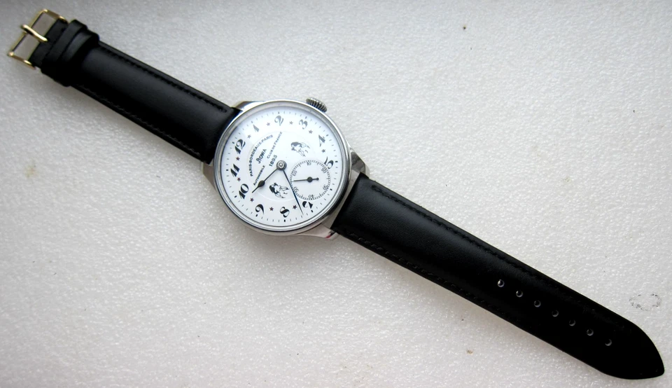 Big Gorgeous classy wristwatch STOWA enamel dial Automobile Club de France 1895. - Image 4 of 4