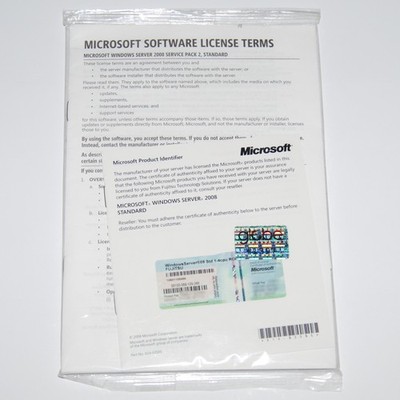 Microsoft Windows Server 2008 Standard Fujitsu ROK 32/64 Bit EN + 2003 Downgrade