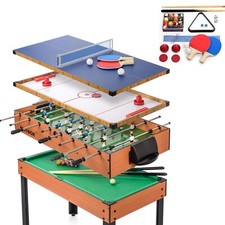 4IN1 Multifunktionstisch Kickertisch Billard Spieltisch Tischtennis Zubehör