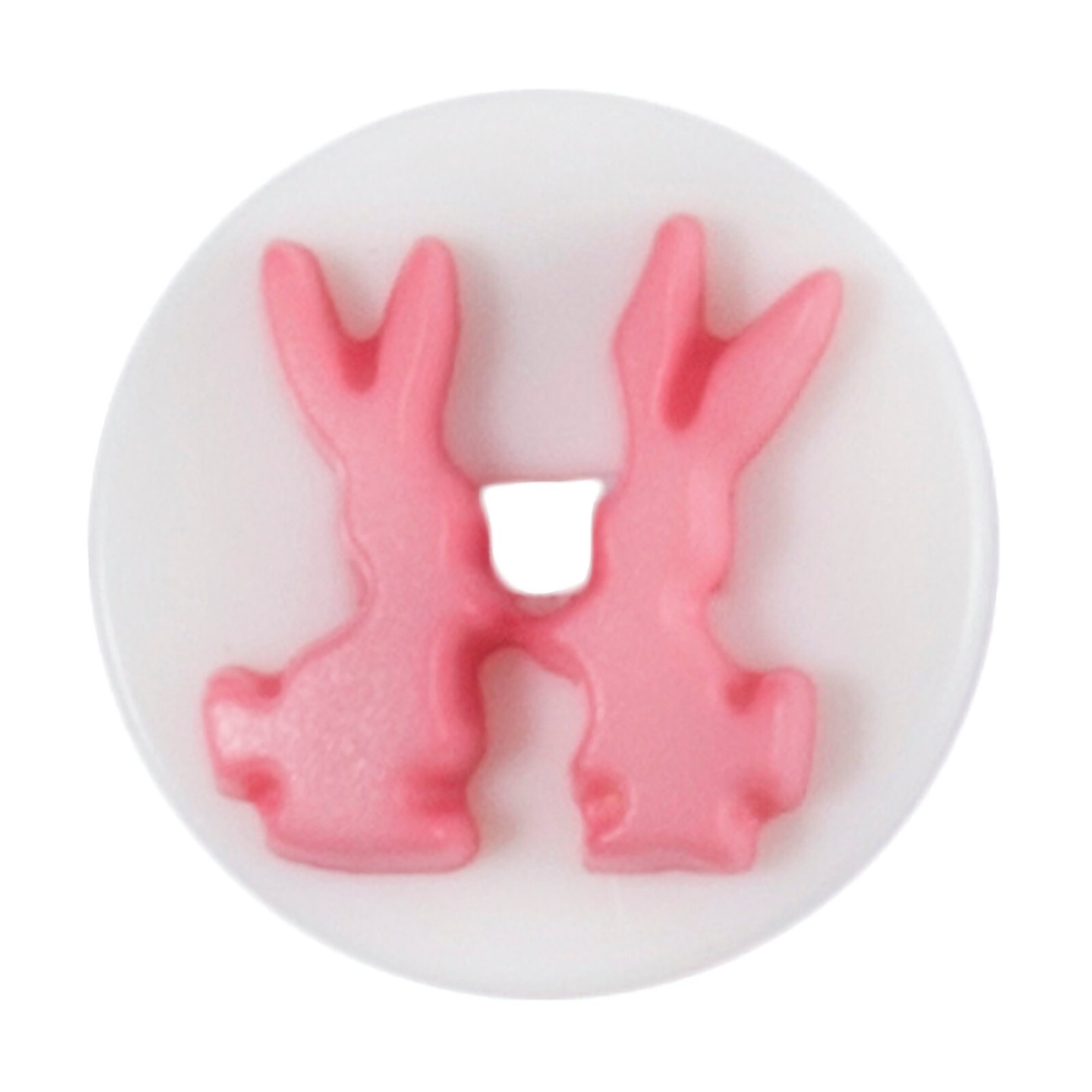 14mm Rabbit Pink Nylon Shank Buttons, 14mm Shank buttons x 5, 2b033