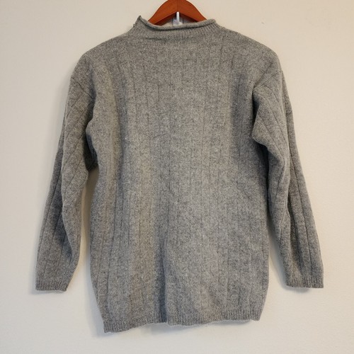 Check it out, women's sweater, Gray, Lambswool Angora, M, Y2K, Casual - Picture 3 of 11