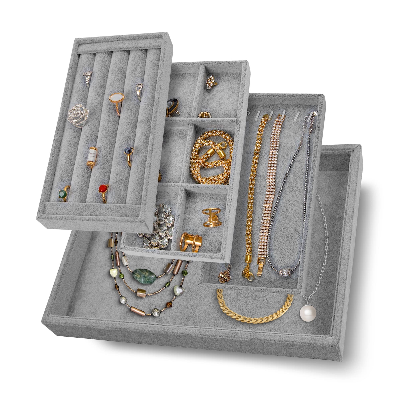 Jewelry Drawer Organizer, Jewelry Organizer For Drawer, Jewelry Organizer Tra...-image