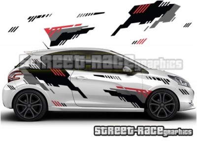 Peugeot 207 208 Rallye 004 Racing Motorsport Grafik Aufkleber Decals