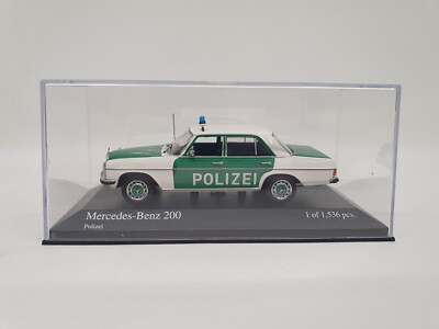 1/43 MERCEDES-BENZ 200 POLIZEI POLICE CAR W114/115 1973 MINICHAMPS