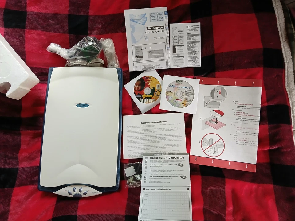 BearPaw 1200CS CCD 600x1200 48-bit Flatbed Color Scanner Mustek Systems - Image 2 of 4