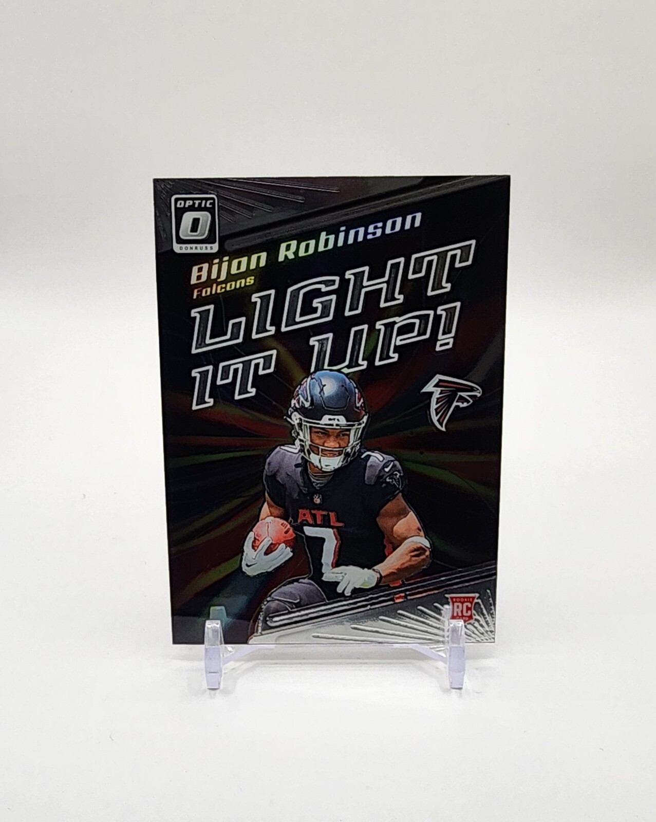 2023-24 Panini Donruss Optic Bijan Robinson Rookie No. LU-BR Light It Up