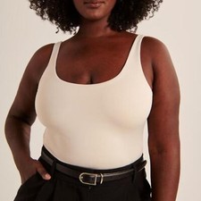 Abercrombie  Fitch Sleek Seamless Scoop Bodysuit Cream